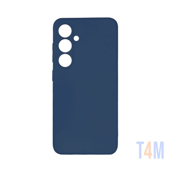 Capa de Silicone com Moldura de Câmera para Samsung Galaxy S24 Azul Escuro